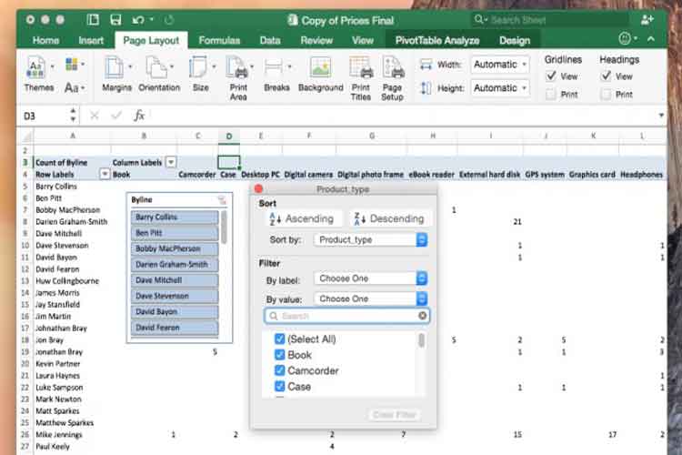 subtitle for excel on mac